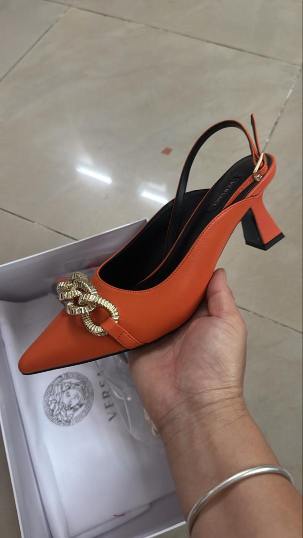 Orange Luxury shoe. Comfortable